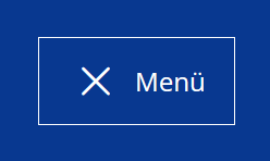 ein weißes Kreuz auf blauem Grund neben dem Wort Menü